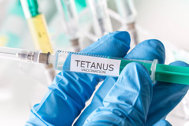 tetanus vaccination stock photo