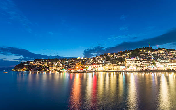 istock Old town of Ohrid during dusk 586721946