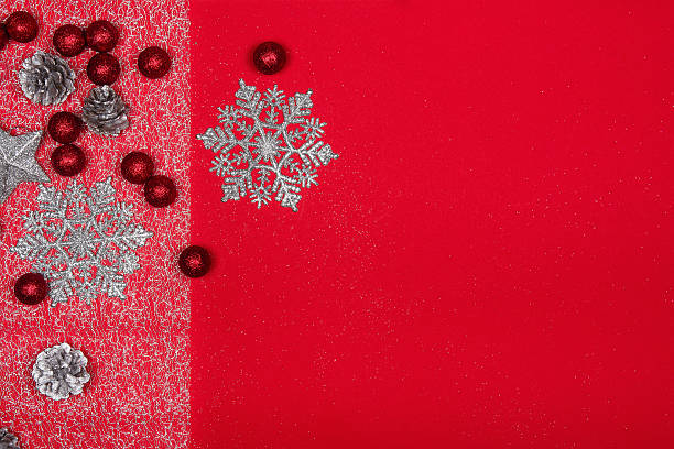 istock Christmas decoration background over blue background. 586725872