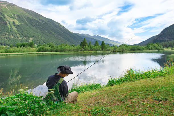 istock Fish in a mountain lake 586727942