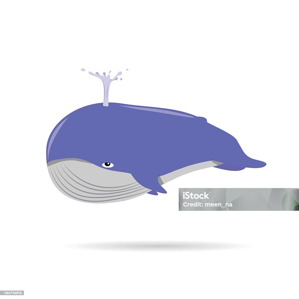 Hoạt Hình Cá Voi Thổi Nước Vector Minh Họa Hình minh họa Sẵn có ...