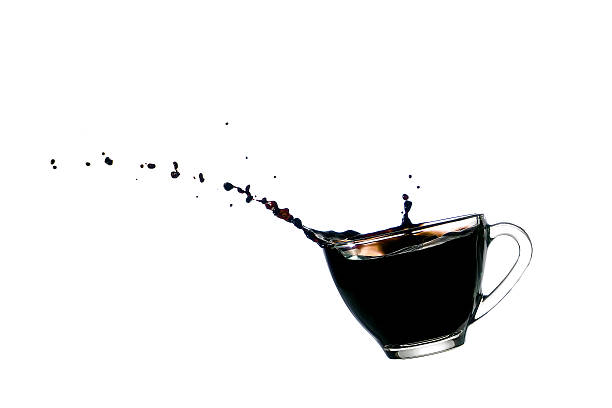 istock Coffee splash in Clear glass bowl 586737308