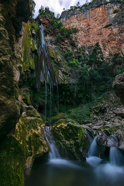 Waterfall Cascades d'Akchour, Talassemtane National Park, Morocc stock photo
