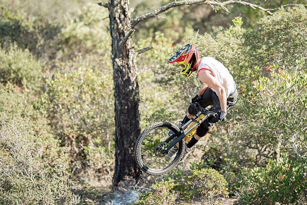istock Side Whip on a Mountain Bike 586738142