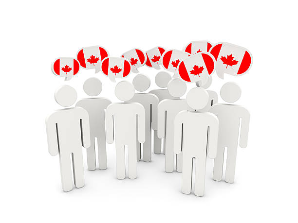 istock People with flag of canada 586740808