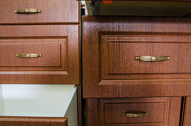 istock Wooden furniture fronts with a handle 586742306