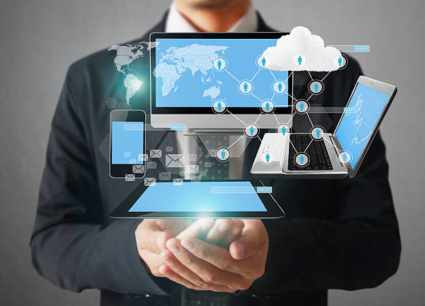 istock Technology in  hands of businessmen 586742662