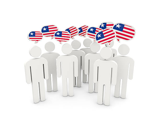 istock People with flag of liberia 586743760