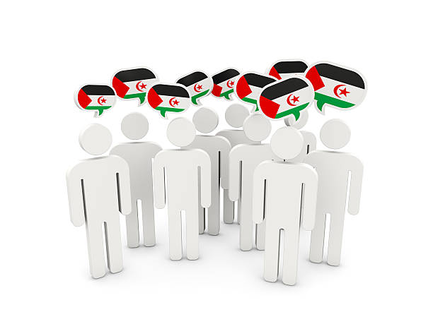 istock People with flag of western sahara 586747610