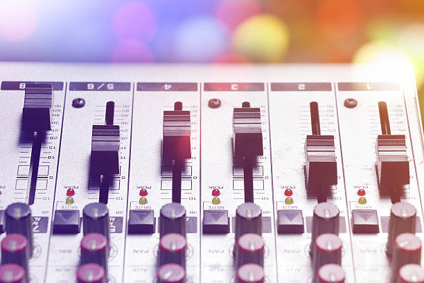 istock Mixer to adjust the sound and recording 586749588