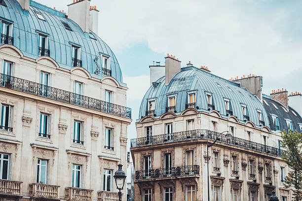 istock Building exterior with dormer and skylight windows 586751000
