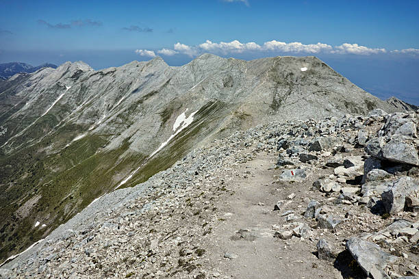 istock Panoramic view from Vihren Peak to Kutelo Peak, Pirin Mountain 586917664