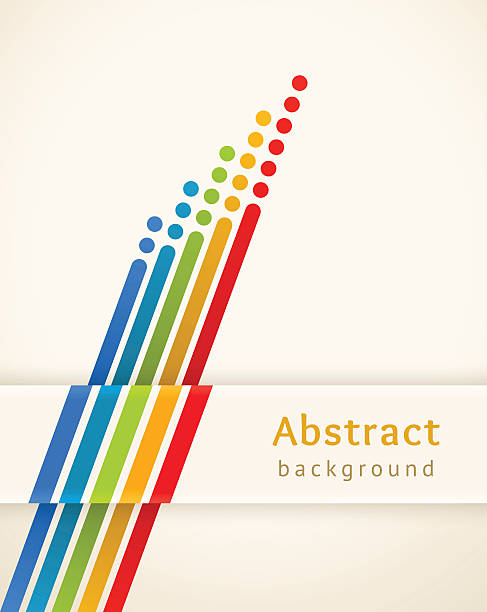 Colored stripes with circles. Colored stripes with circles. Retro vector background. Design template. Abstract lines directed upwards. Concept of leadership, competition, success and etc prediction concept stock illustrations
