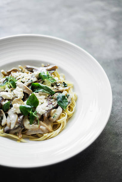 istock mushroom ricotta and herb tagliatelle pasta 586919206