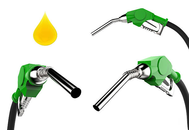 istock green gas pump nozzle with oil drop 586921332