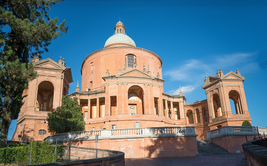 Bologna, Italy - August 8, 2016: Sanctuary of the Madonna di San Luca on August 8, 2016 in Bologna. It was constructed in 1723 using the designs of Carlo Francesco Dotti.