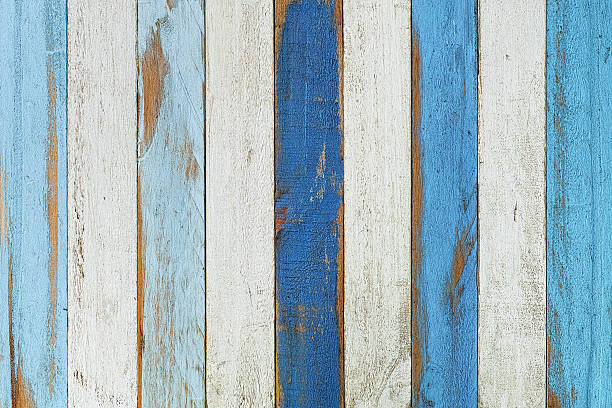 istock Old blue wooden board background. 586923678