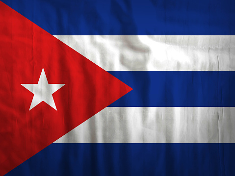 Fabric Cuba flag background texture