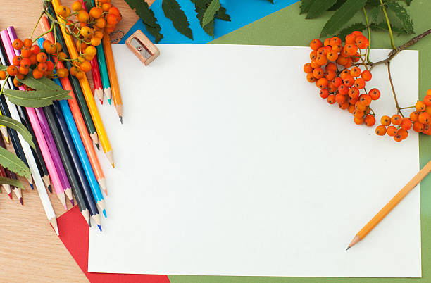 istock Pencils and paper on the table 586925440