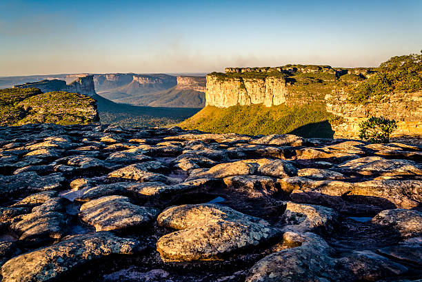 berglandschaft, chapada diamantina, bahia, brasilien - plateau stock-fotos und bilder