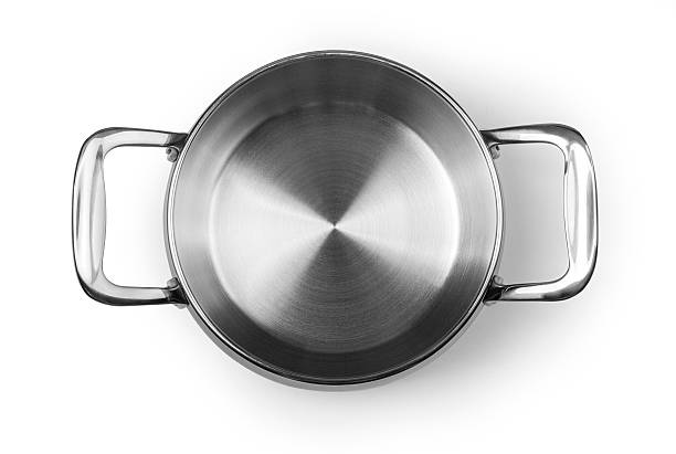 istock Stainless steel cooking pot 586931850