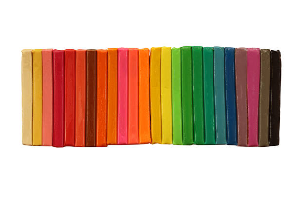 istock Colorful clay arrange in vertical 586935124