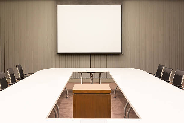 istock Business conference room in office. 586935628
