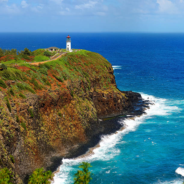 istock Kilauea lighthouse bay on a sunny day in Kauai 586935984