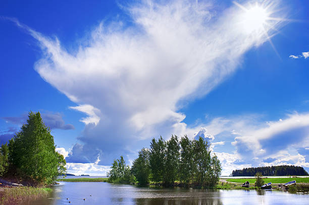 Summer day at lake shore