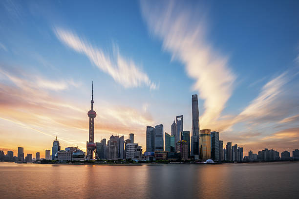 istock Beautiful Shanghai the Bund dawn 586940546