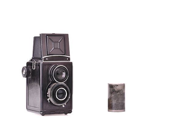 istock Vintage Twin Lens  Camera with Negative Film... 586941140
