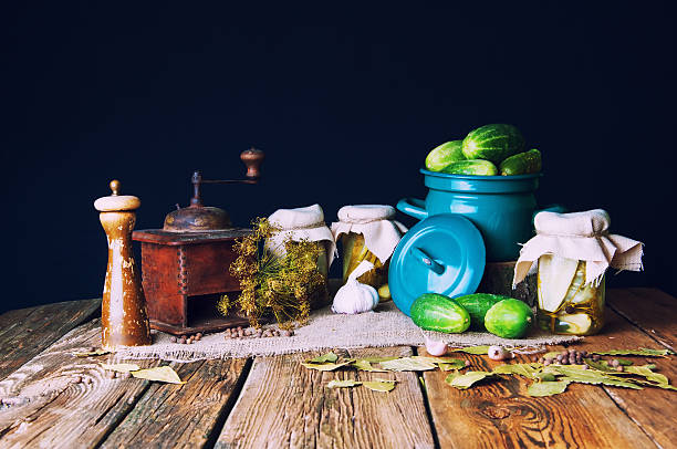 istock Pickles in jars for the winter 586942142