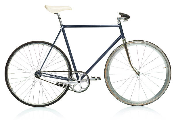 istock Stylish hipster bicycle isolated on white 586943614