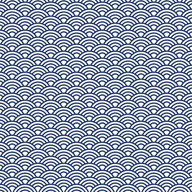 japan pattern Illustration of navy blue japan pattern background japanese culture stock illustrations