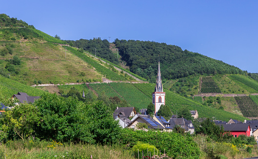Historic church tower of Ediger-Eller Mosel