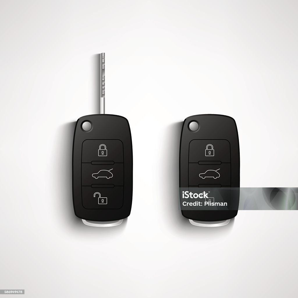 Black car remote key Black car remote key vector eps 10 Car Key stock vector