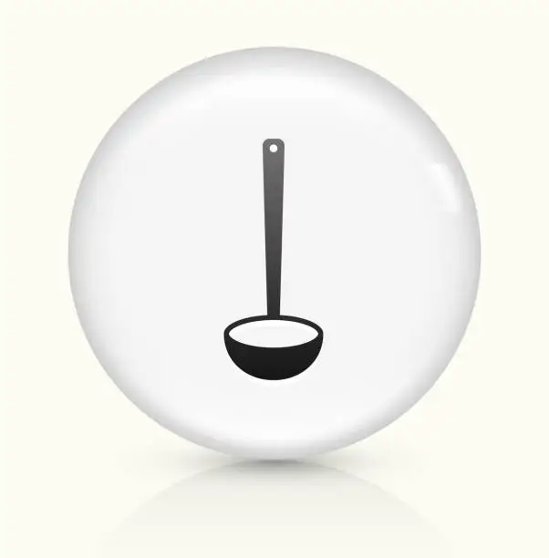 Vector illustration of Scooper icon on white round vector button