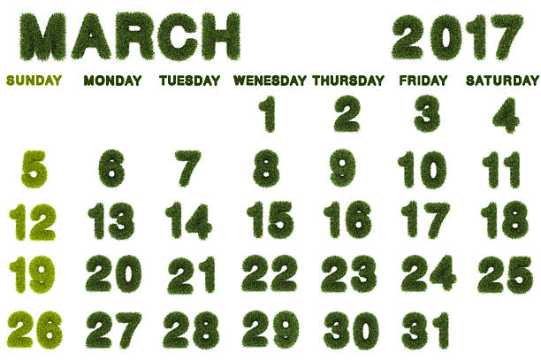 istock Calendar for March 2017 on white background 587186624