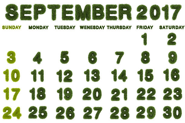 istock Calendar for September 2017 on white background 587187390