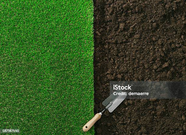 Garten Und Landschaft Stockfoto und mehr Bilder von Gras - Gras, Erdreich, Gartengestaltung