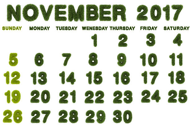 istock Calendar for November 2017 on white background 587187504