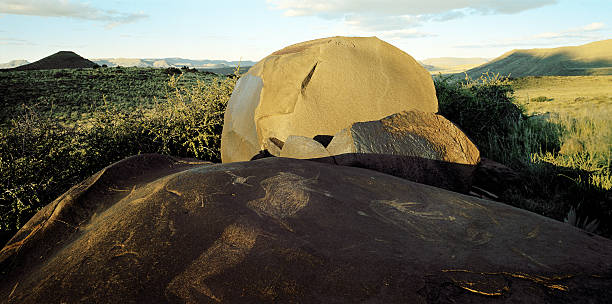 istock Bushman Rock Engraving Karoo South Africa 587190476
