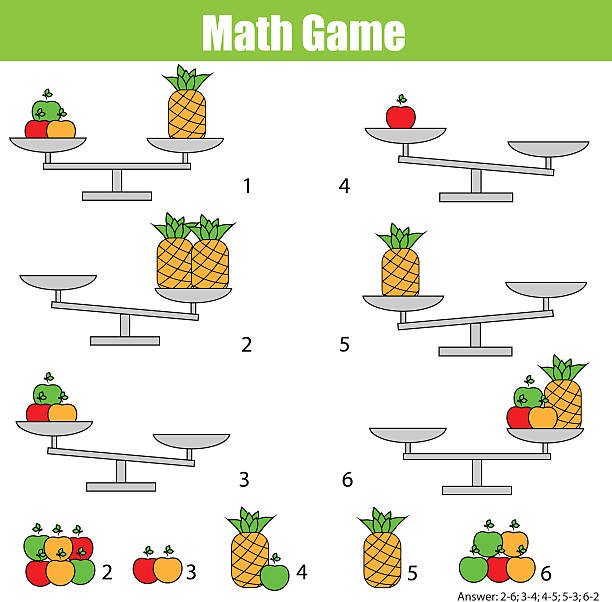 Balance Math Game 7,800+ Kids Math Worksheet Stock Photos, Pictures & Royalty-Free Images ...