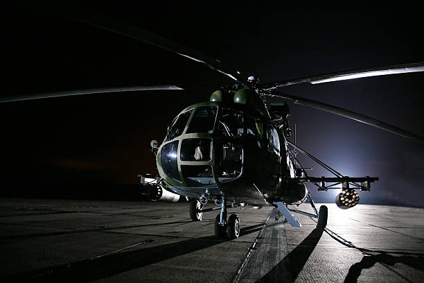 istock Russian military helicopters, night 587192410