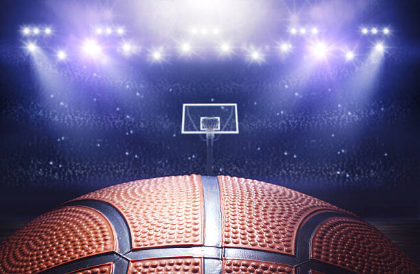 Basketball arena 3d The imaginary stadium is modelled and rendered. scoreboard stadium sport seat stock pictures, royalty-free photos & images
