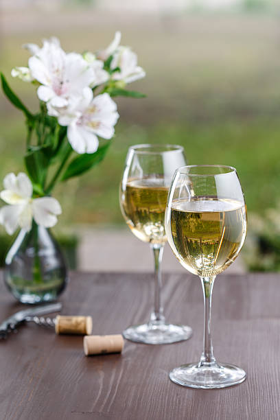 istock Two glasses of wine 587198784