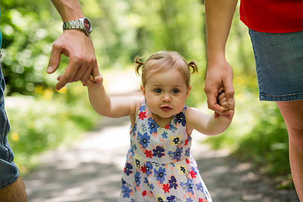 istock Little girl in the forest park 587200542