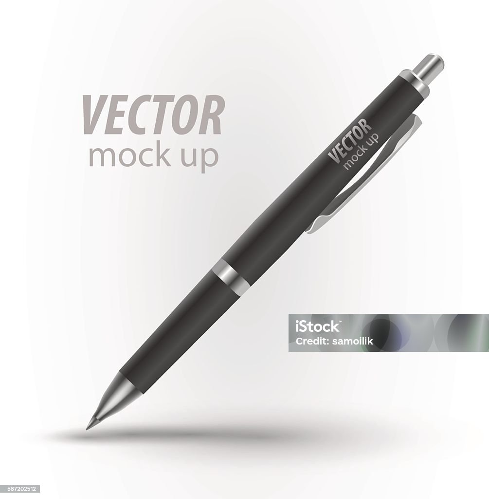 Pen, Pencil, Marker Of Corporate Identity And Branding Stationery Templates Pen, Pencil, Marker Set Of Corporate Identity And Branding Stationery Templates. Illustration Isolated On White Background. Mock Up Template Ready For Your Design. Vector illustration Template stock vector