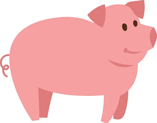 Vector illustration of Pigs vector cartoon character