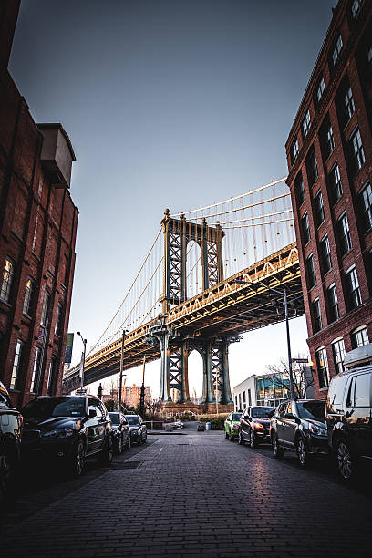 istock Manhattan Bridge Looking Down Washington Street In DUMBO, Brooklyn 587213426